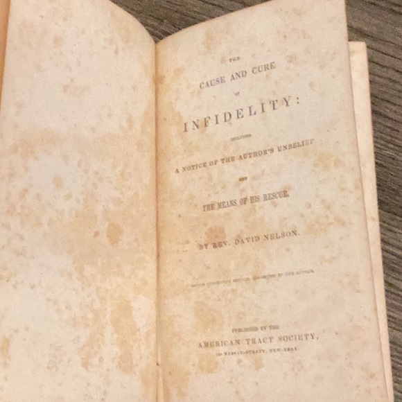 Unique antiquarian book on infidelity The Cause and Cure of Infidelity C. 1841 - Picture 5 of 14